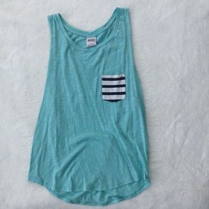 PINK Victoria’s Secret Green Muscle Tee
